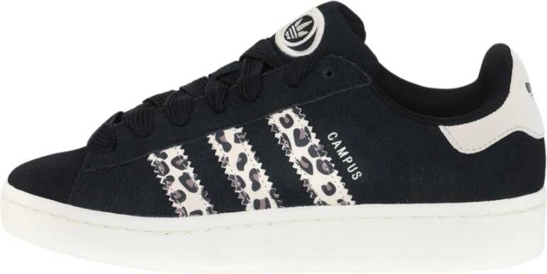 Adidas Originals Leopard Print Campus Sneakers Black Dames