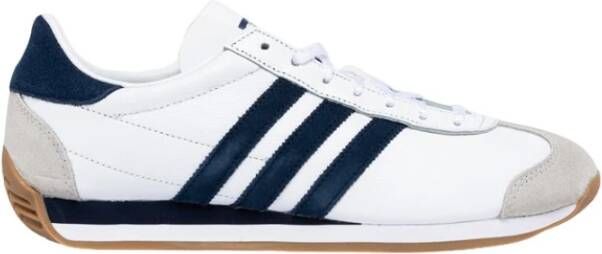 Adidas Originals Lichtgewicht Leren Sneakers met Suède Details White Heren