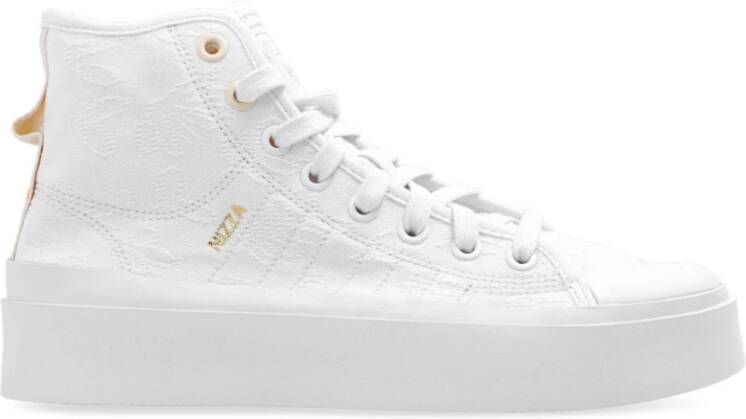 Adidas Witte Leren Sneakers met Veters White Dames