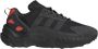 Adidas Boost Core Heren Lage Sneaker Zwart Rood Black Heren - Thumbnail 1