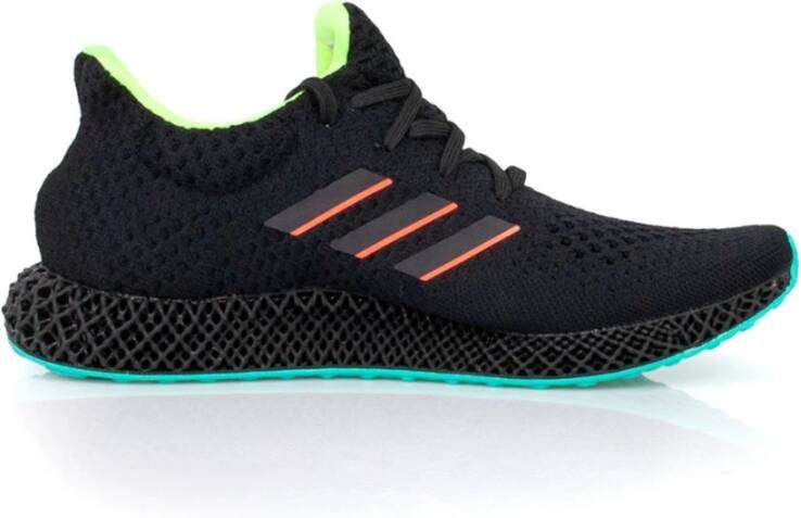 Adidas Originals 4D Futurecraft Zwarte Stoffen Sneakers met Logo Black Heren