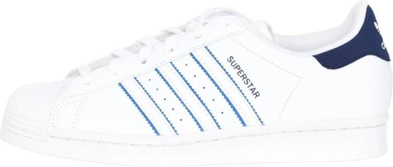 adidas Originals Superstar J Wit Blauw Sneakers White Dames