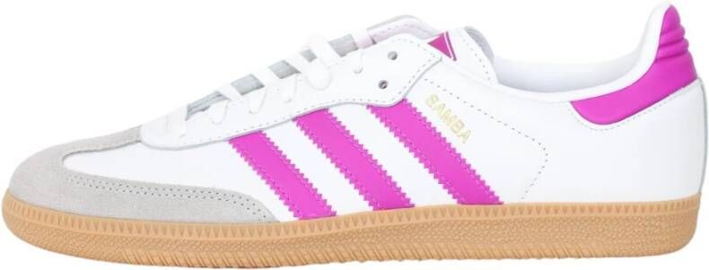 Adidas Originals Witte en Fuchsia Samba Og Sneakers Multicolor