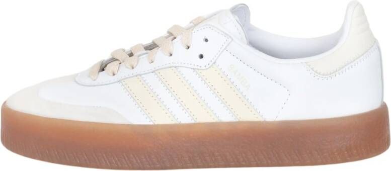 adidas Originals Witte Sambae Sneakers Premium Leer White Dames