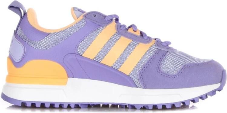 Adidas Paarse Lage Sneaker met Oranje Accents Purple Dames