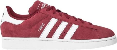 Adidas Originals Bordeauxrode Campus 2 Zijde Suede Sneakers Red