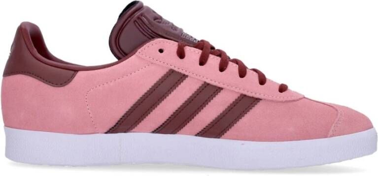 Adidas Rood Wit Lage Top Sneakers Mannen Pink Heren