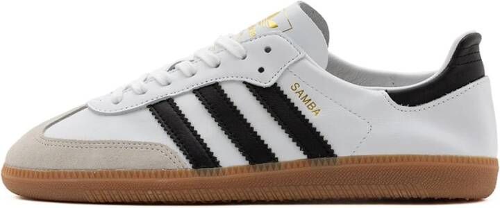 Adidas Originals Witte Sneakers met Leren Bovenwerk en Rubberen Zool White