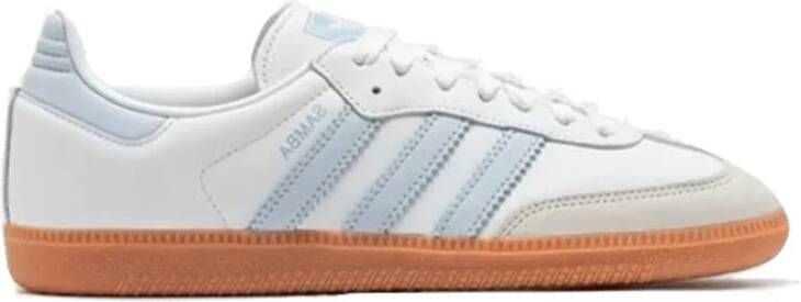 Adidas Samba OG White Blue Retro Sneakers White Heren