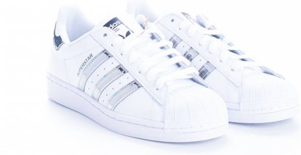 Altijd Je zal beter worden Bouwen op Adidas SUPERSTAR Cloud White Silver Metallic Core Black Dames - Schoenen.nl