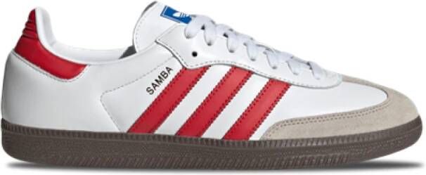 Adidas Originals Samba OG White Better Scarlet Gum 5- White Better Scarlet Gum 5