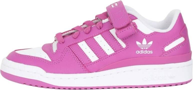 Adidas Lage Basketbalschoen Wit Paars Purple Heren