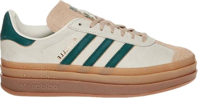 Adidas Stijlvolle Sneakers met Gedurfde Groene Streep Beige Heren