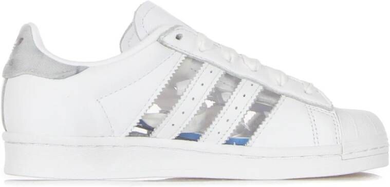 Witte adidas sneakers superstar dames met zilveren outlet accenten