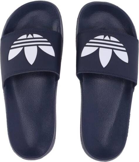 Adidas Ultra-zachte synthetische sliders met logo Blue Unisex