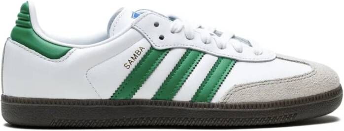 Adidas Witte Groene Samba OG Sneakers White Heren