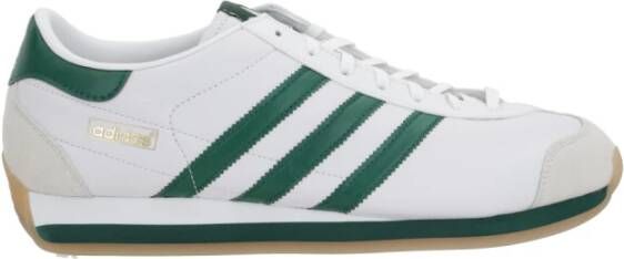 Adidas Witte lage leren sneakers Green Heren