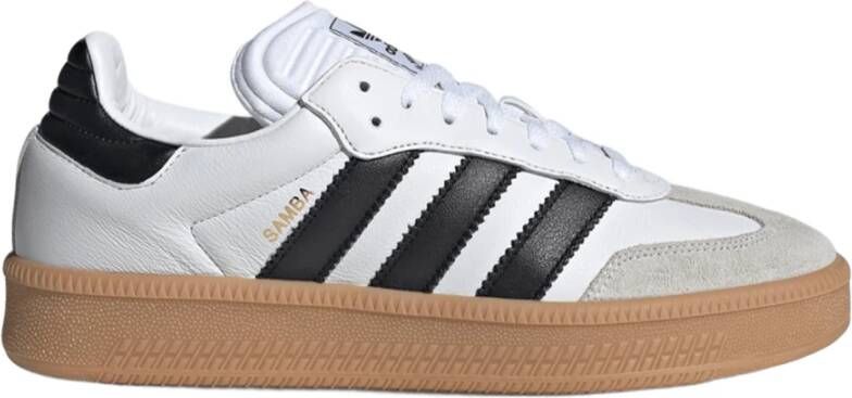 Adidas Witte Leren Sneakers met Ronde Neus White Heren