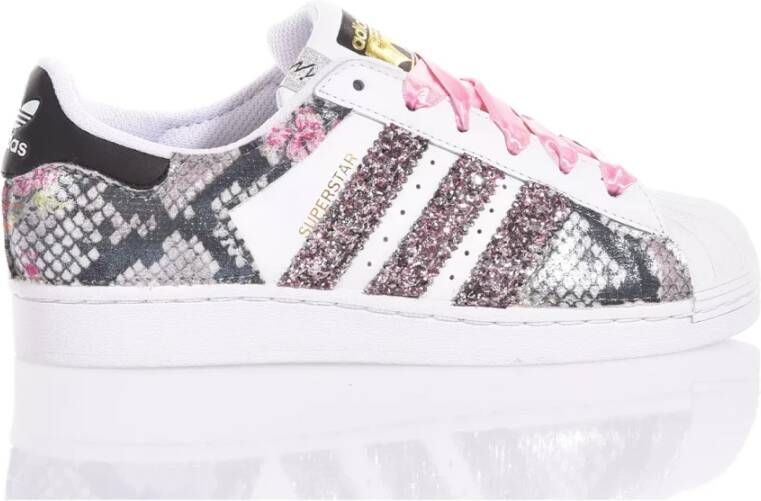 Adidas Witte Roze Sneakers Vrouwen Multicolor Dames