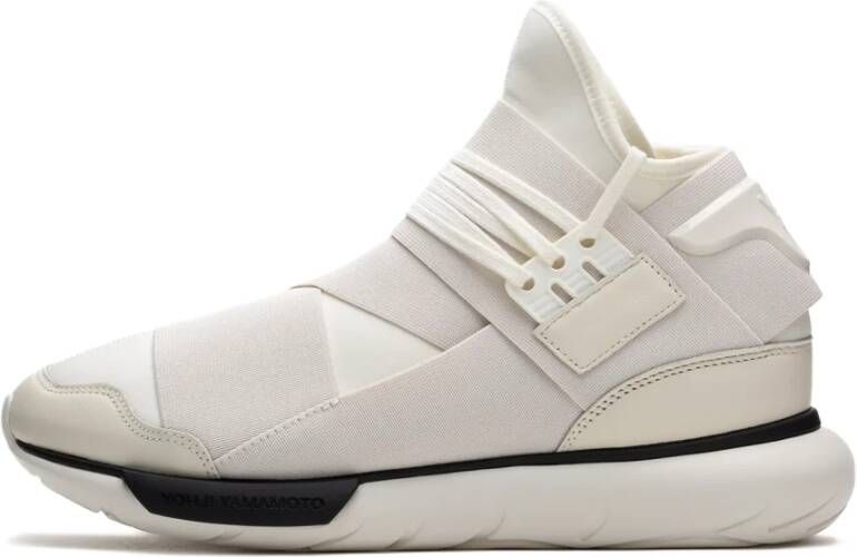 Y-3 Zwarte Leren Qasa Sneakers White Dames