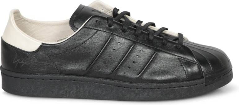 Adidas Zwarte Leren Sneakers voor Mannen Black Heren