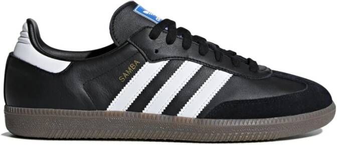 Adidas Zwarte Samba OG Leren Sneakers Black Unisex