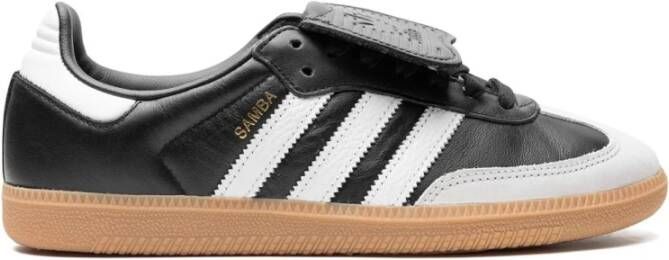 Adidas Zwarte Sneakers Leren Logo Stempel Black Dames