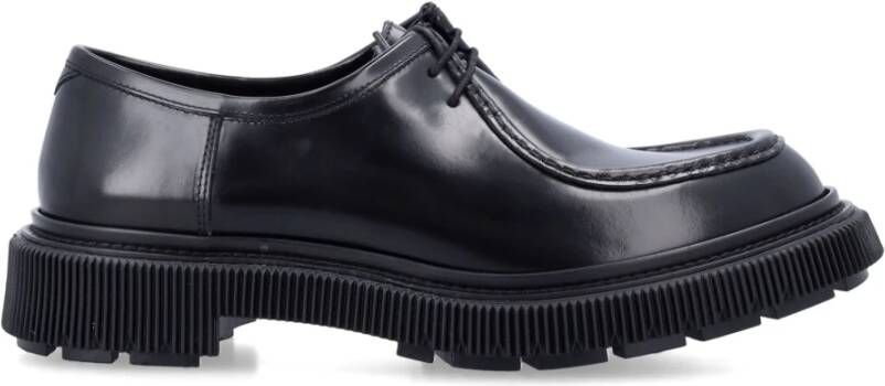 Adieu Paris Gepoetste Leren Derby Schoenen Black Heren