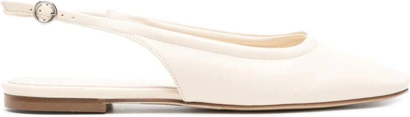 Aeyde Crèmekleurige Platte Schoenen Beige Dames