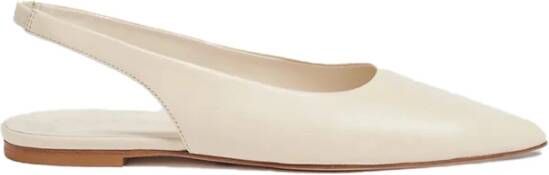 Aeyde Crèmekleurige Puntige Slingback Ballerina White Dames