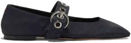 Aeyde Eyelet Grosgrain Stijlvolle Schoen Blue Dames