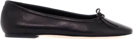 aeyde Klassieke Leren Ballerinas met Strikdetail Black Dames