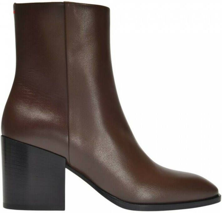 Aeyde Leandra Ankle Boots in Brown Leather Bruin Dames