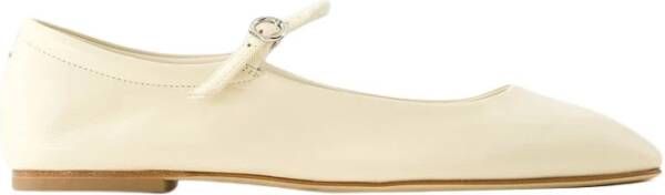 aeyde Leren Ballerinas in Beige en Wit White Dames