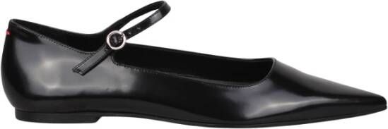 Aeyde Oil-Slick Leren Mary-Jane Ballet Flats Black Dames