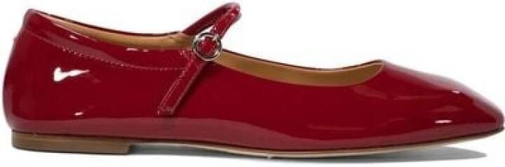 Aeyde Rode Uma Ballet Flats Red Dames