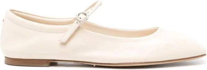 Aeyde Roomwitte Dames Platte Schoenen White Dames