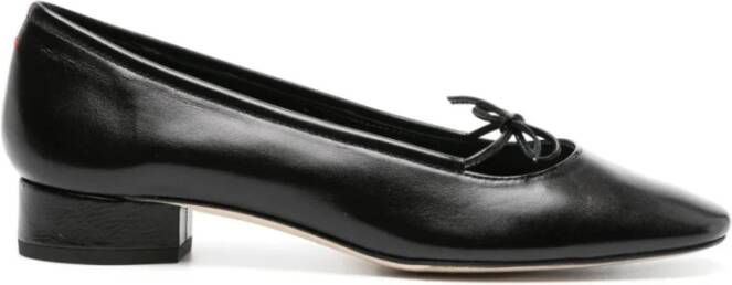 Aeyde Zwarte Leren Ballerina Pumps Black Dames