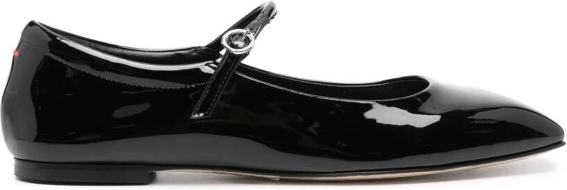 Aeyde Zwarte Patent Mary-Jane Ballerina Schoenen Black Dames