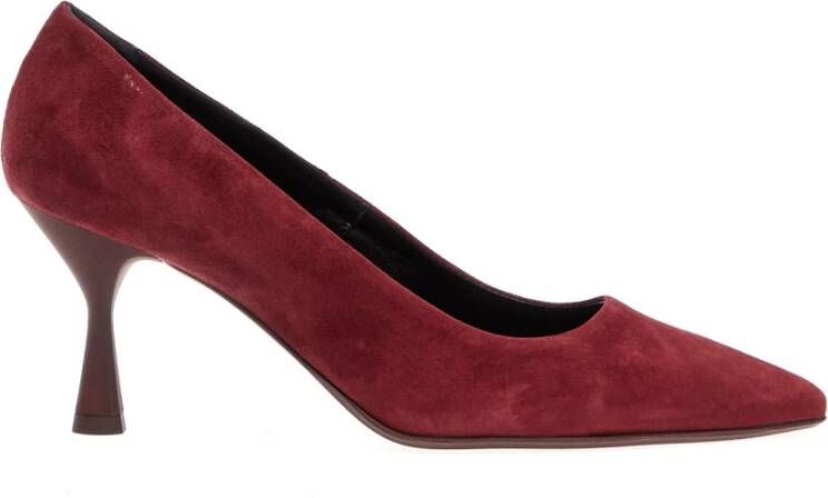 AGL Bordeaux Suède Pump Elegant Ontwerp Brown Dames