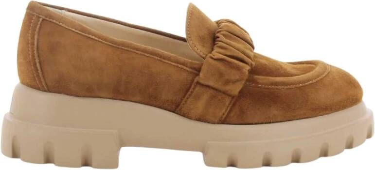 AGL Cognac Celeste Loafers Brown Dames