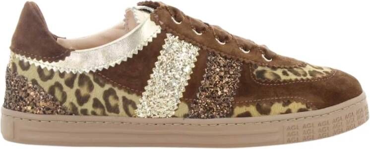 AGL Damesschoenen Bruin Leda Glam Bruin Dames Schoenen