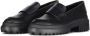 AGL Zachte leren loafers met elegante stiksels Black Dames - Thumbnail 1