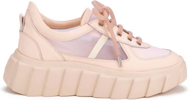 AGL Roze Casual Gesloten Sleehak Sneakers Pink Dames