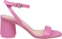 AGL Roze Leren Sandalen met Verstelbare Band Pink Dames - Thumbnail 1