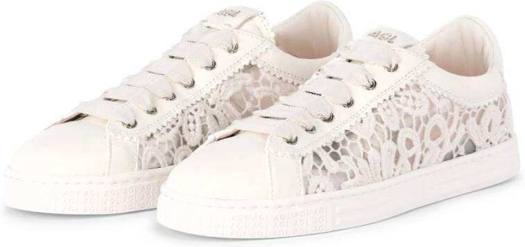 AGL Transparante kanten sneakers met brede banden White Dames