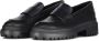 AGL Zachte leren loafers met elegante stiksels Black Dames - Thumbnail 3