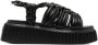 AGL Zwarte Flatform Sandalen Casual Open Sleehakken Black Dames - Thumbnail 6