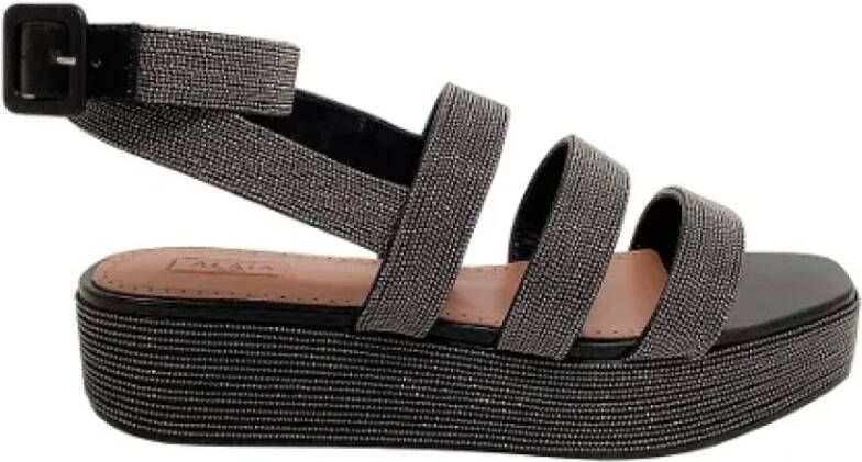 Alaïa Pre-owned Leather sandals Black Dames