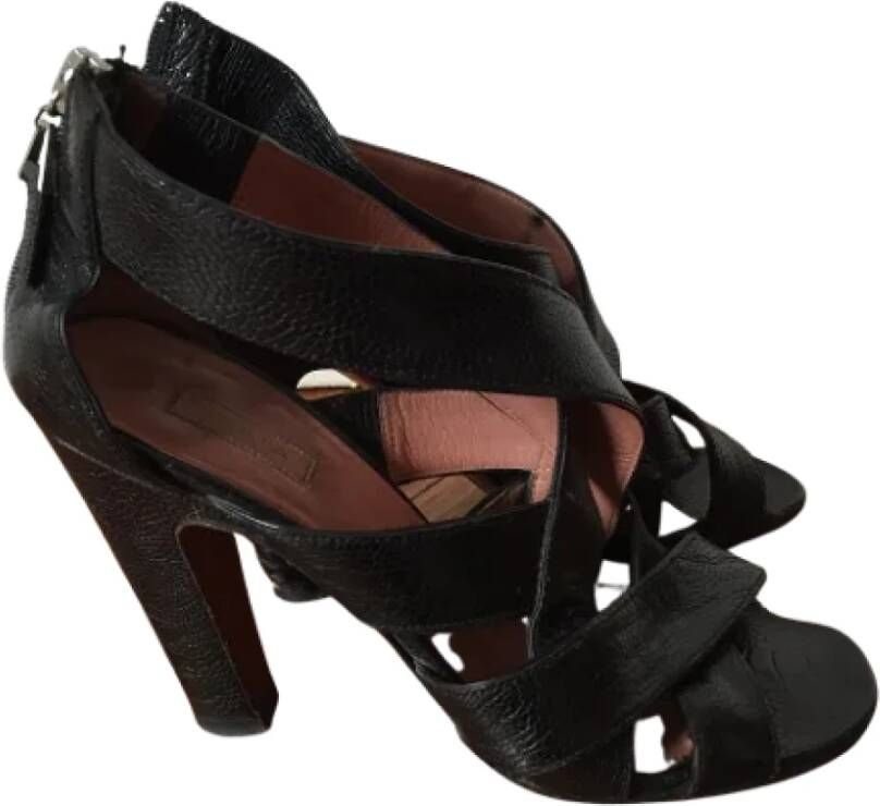 Alaïa Pre-owned Leather sandals Black Dames